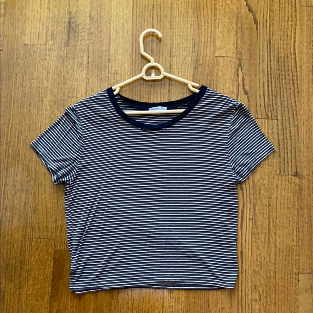 Striped Cropped Shirt